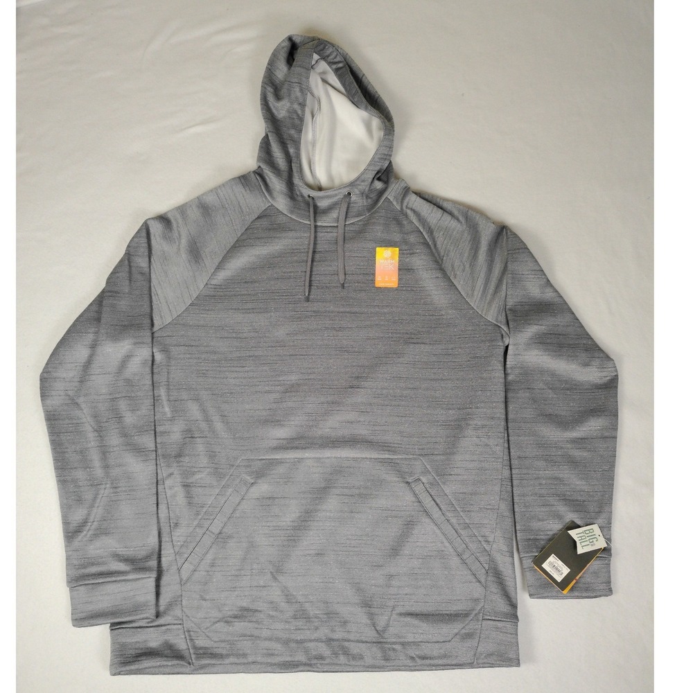 NWT Tek Gear Warm Mens XL Tall Performance Fleece Hoodie Smoky Slate Gray